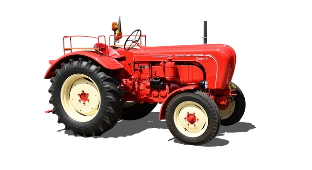 Rdeč traktor